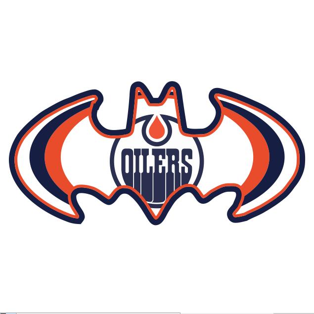 Edmonton Oilers Batman Logo DIY iron on transfer (heat transfer)